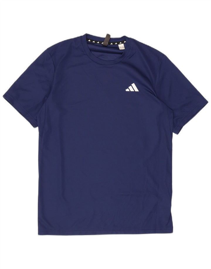 ADIDAS Mens Aeroready T-Shirt Top Small Navy Blue Polyester