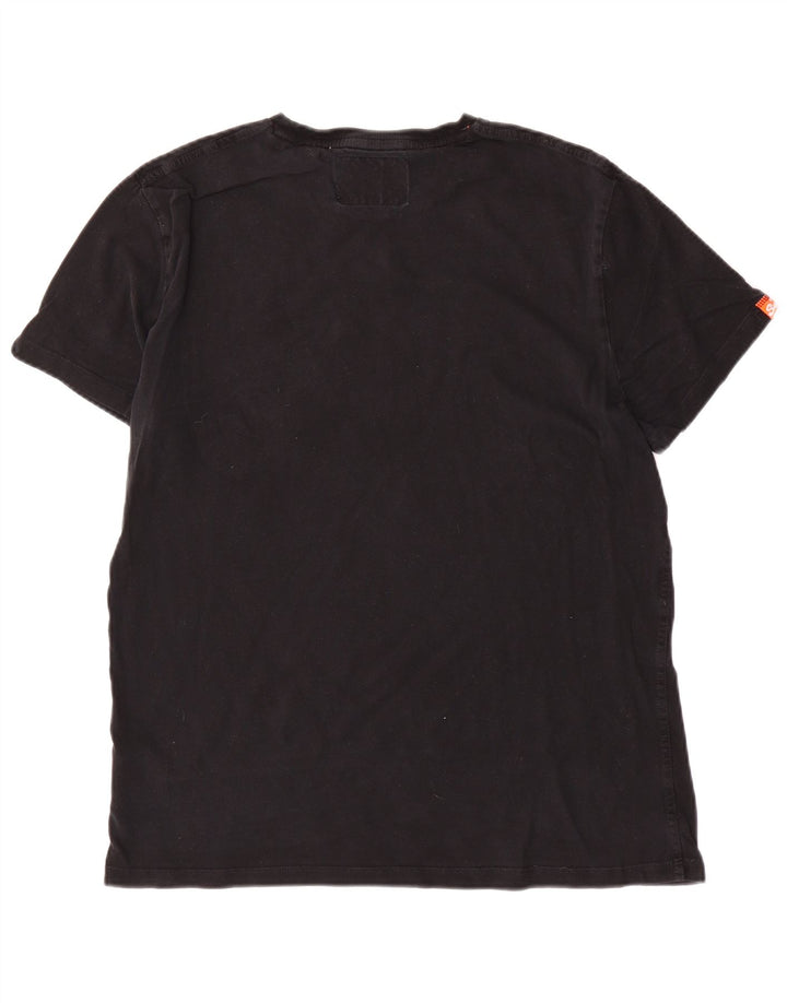 Superdry Mens T-Shirt Top XL Black Cotton