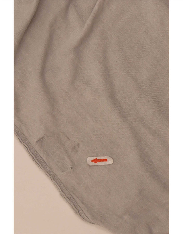 Gaudi Mens Graphic T-Shirt Top Medium Grey Cotton