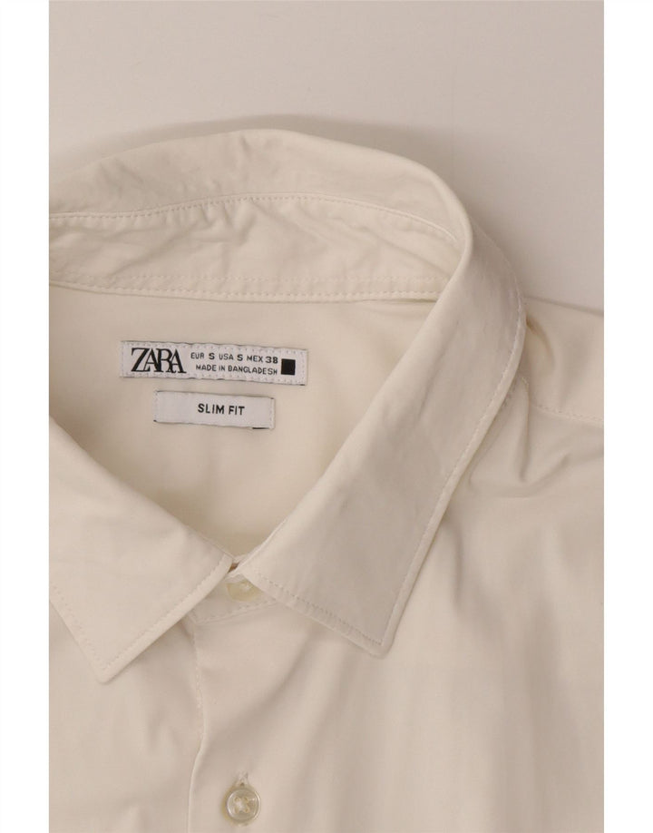 Zara Mens Slim Fit Shirt Small White