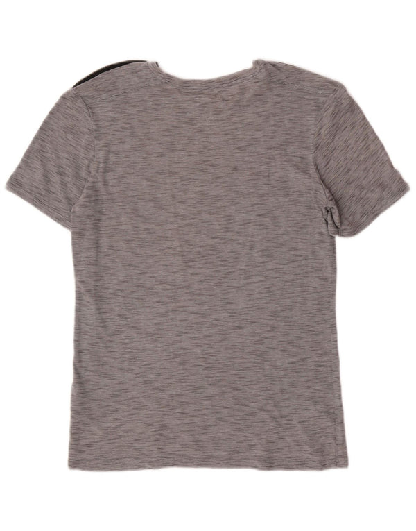 Guess Mens T-Shirt Top Large Grey Flecked Polyester