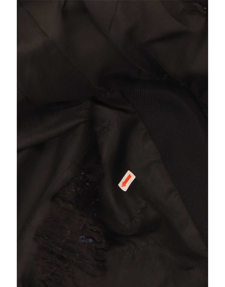 Karen Millen Womens Overcoat UK 8 Small Black Wool