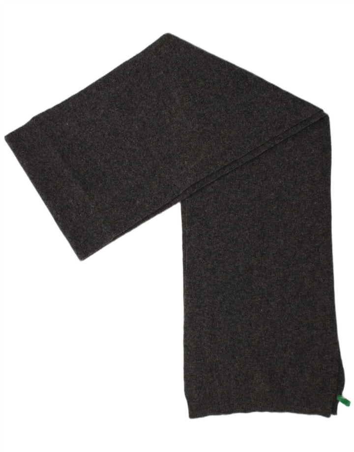 Benetton Mens Rectangle Scarf One Size Grey Classic