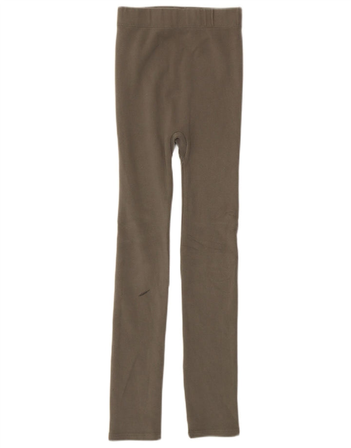 Zara Womens Leggings UK 4 XS Khaki