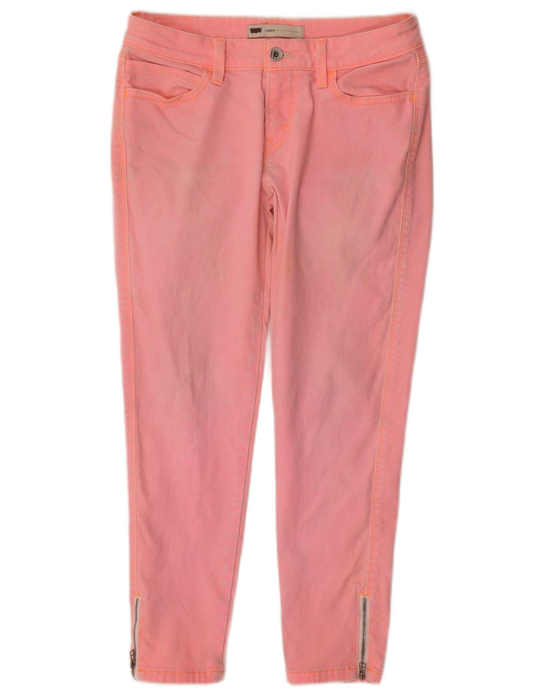 LEVI'S Womens Crop Legging Skinny Jeans W29 L25 Pink Cotton