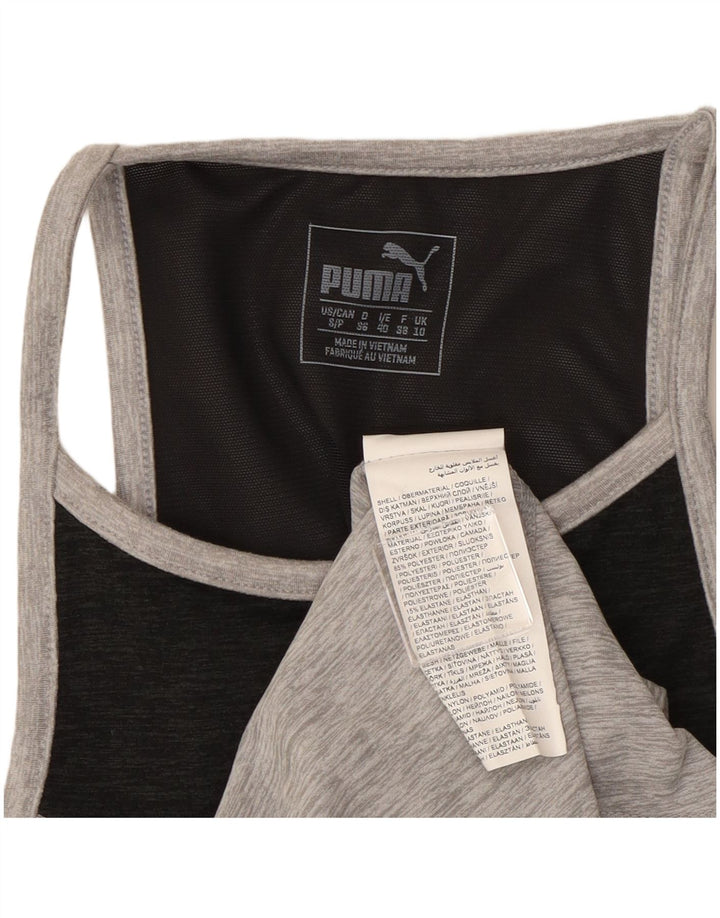 Puma Womens Vest Top UK 10 Small  Grey Colourblock Polyester