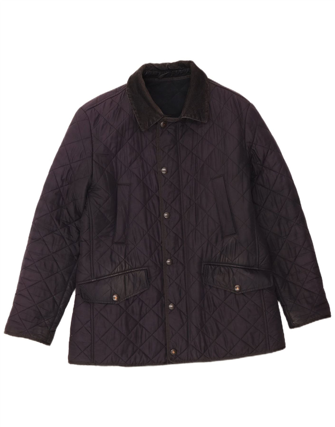 Barbour Mens Quilted Jacket UK 38 Medium Navy Blue