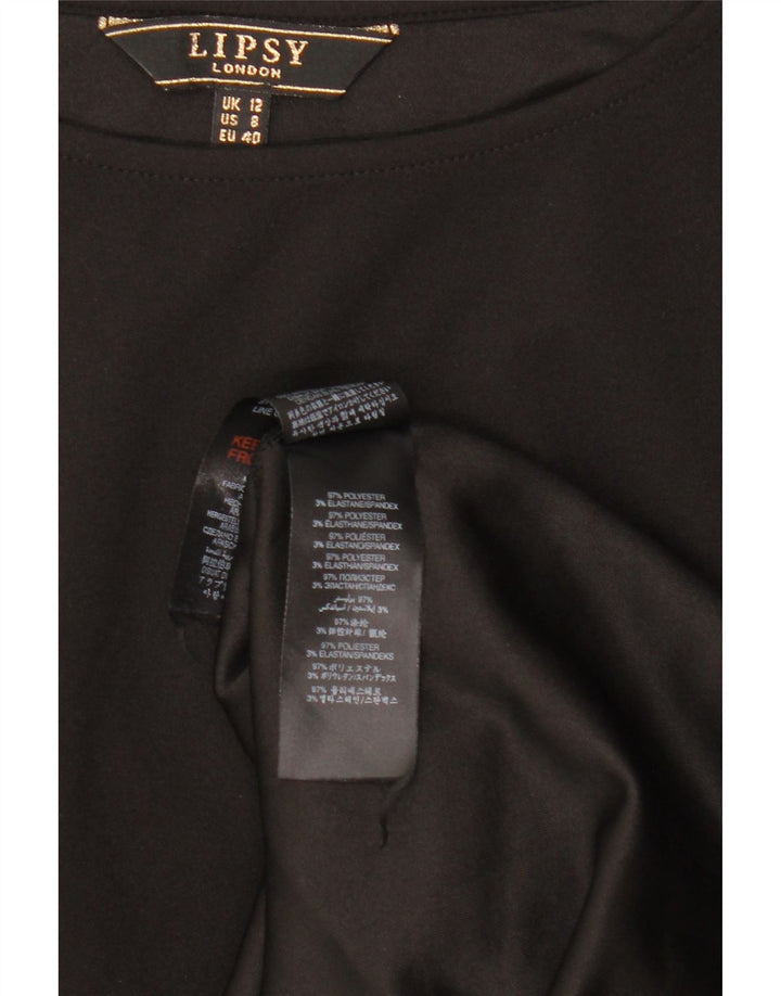 LIPSY Womens Bodycon Dress UK 12 Medium Black Polyester