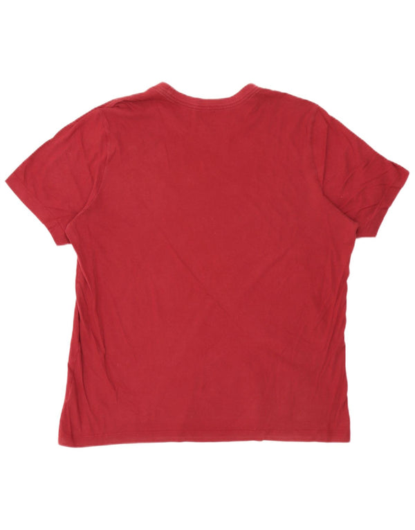 Nike Mens T-Shirt Top Large Burgundy Cotton