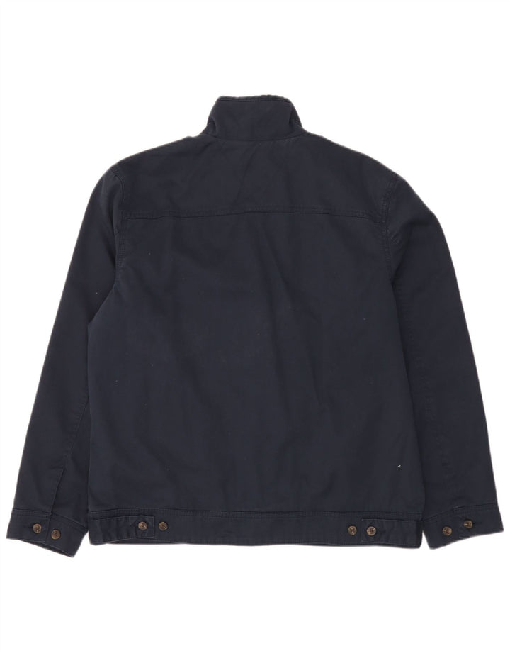 Tommy Hilfiger Mens Bomber Jacket UK 38 Medium Navy Blue Cotton