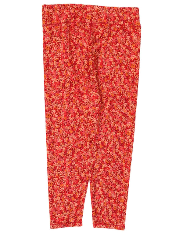 Tommy Hilfiger Womens Crop Leggings UK 18 XL Red Floral Polyester