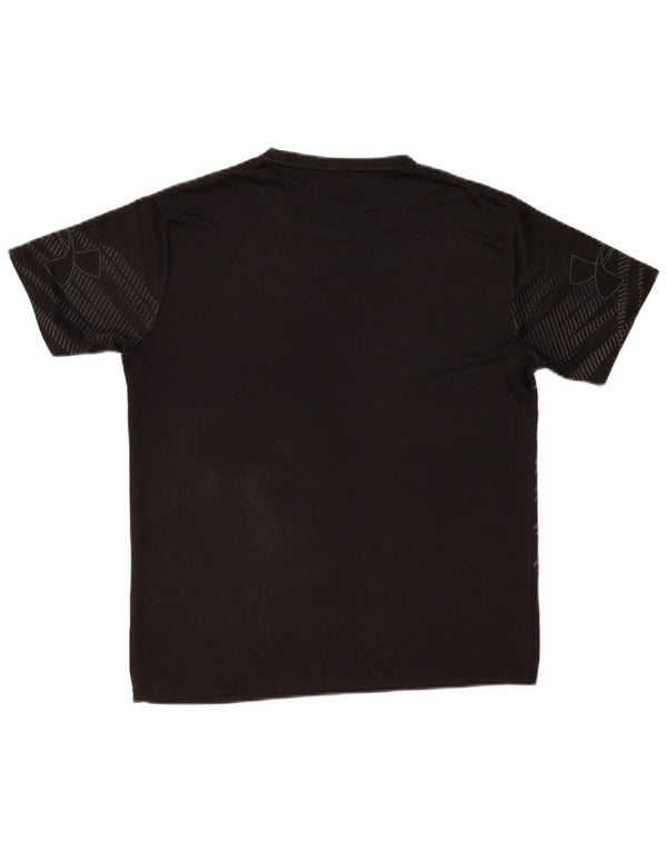 Under Armour Womens Heat Gear Graphic T-Shirt Top UK 16 Large Black Striped