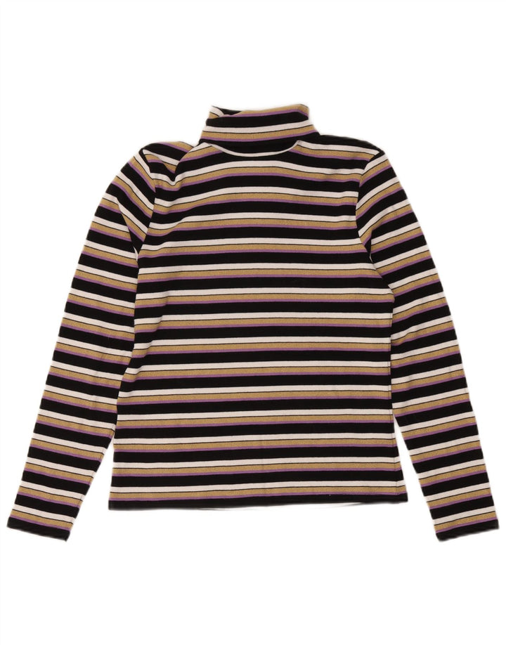 Marks & Spencer Womens Top Long Sleeve UK 14 Medium Multicoloured Striped