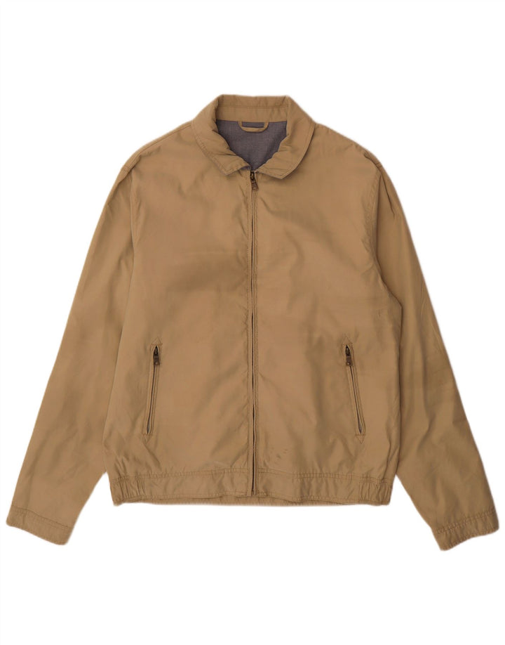 Marks & Spencer Mens Bomber Jacket UK 38 Medium Beige Polyamide
