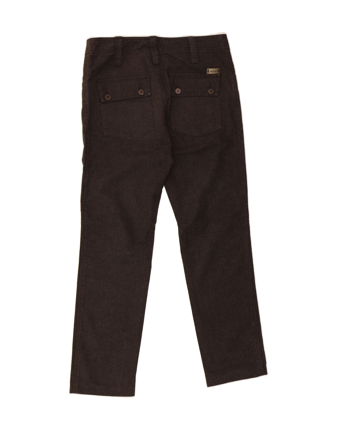 ELLESSE Womens Cargo Trousers IT 44 Medium W32 L29 Black Pinstripe Vintage Ellesse and Second-Hand Ellesse from Messina Hembry 