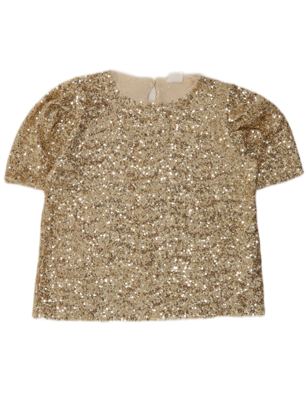Zara Girls Blouse Top 13-14 Years Gold Polyester