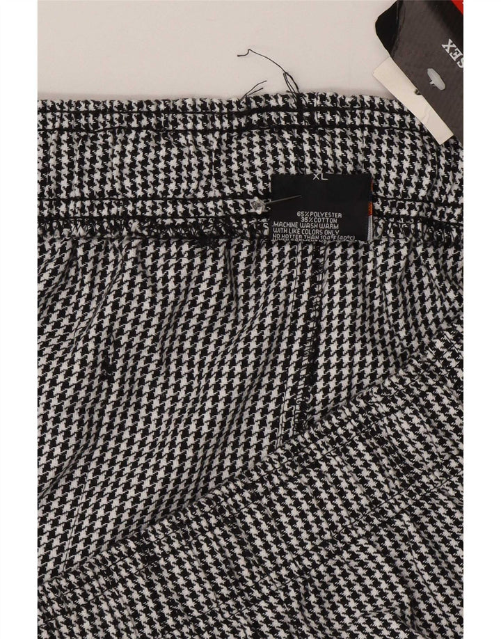 Dickies Mens Cargo Trousers XL W38 L32 Black Houndstooth Polyester