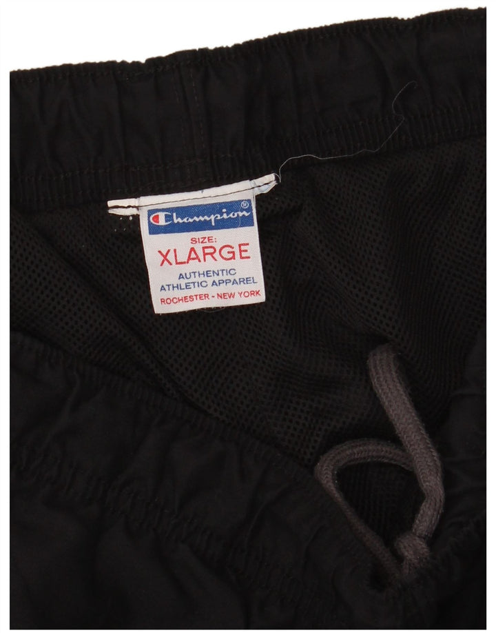 Champion Mens Tracksuit Trousers XL  Black Colourblock