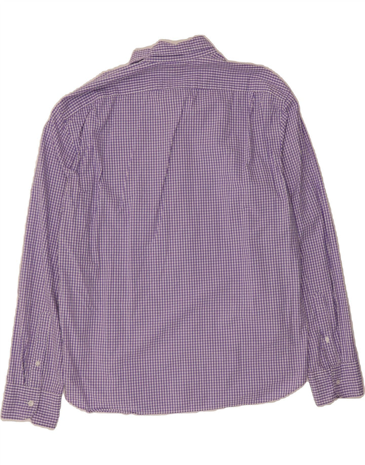 J. CREW Mens Flex Slim Shirt XL Purple Gingham Cotton Vintage J. Crew and Second-Hand J. Crew from Messina Hembry 