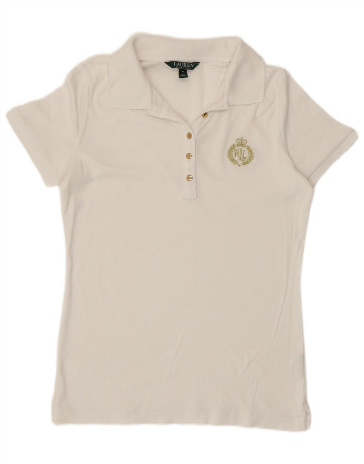 Ralph Lauren Womens Polo Shirt UK 12 Medium White
