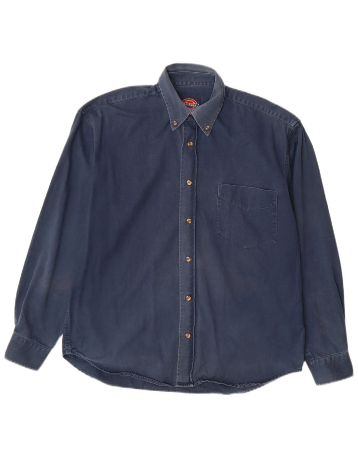 Dickies Mens Shirt Medium Navy Blue Cotton