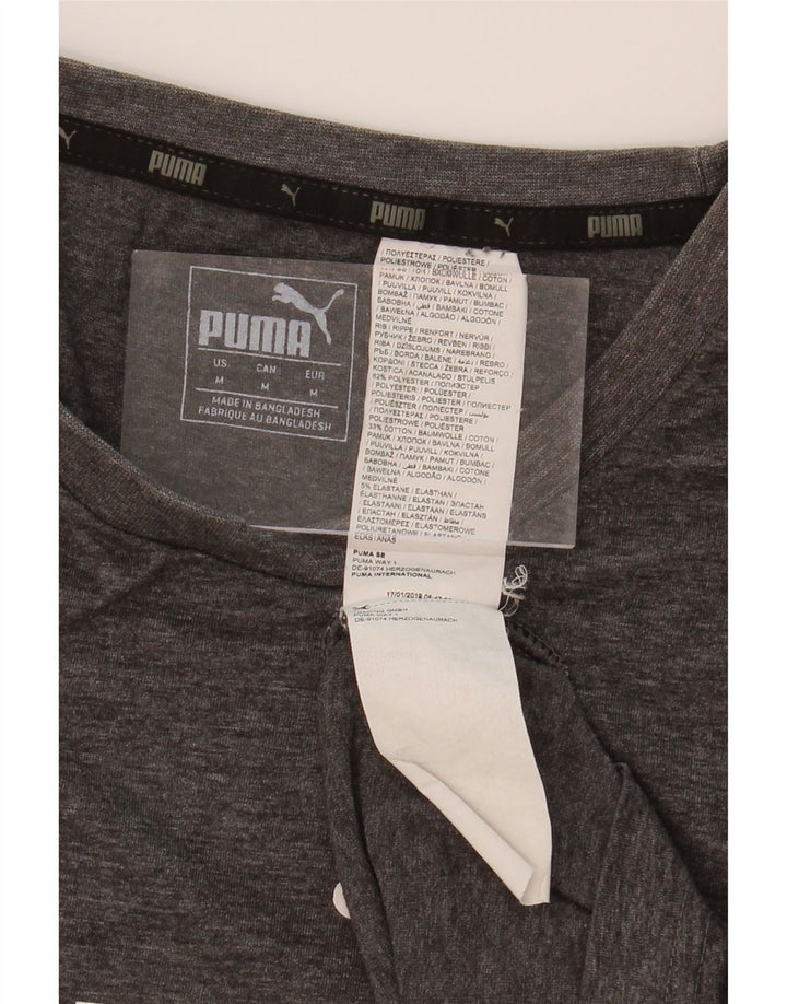 PUMA Mens Graphic T-Shirt Top Medium Grey Cotton Vintage Puma and Second-Hand Puma from Messina Hembry 