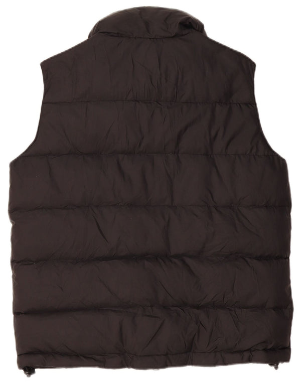 Vintage Mens Padded Gilet Small Black Nylon