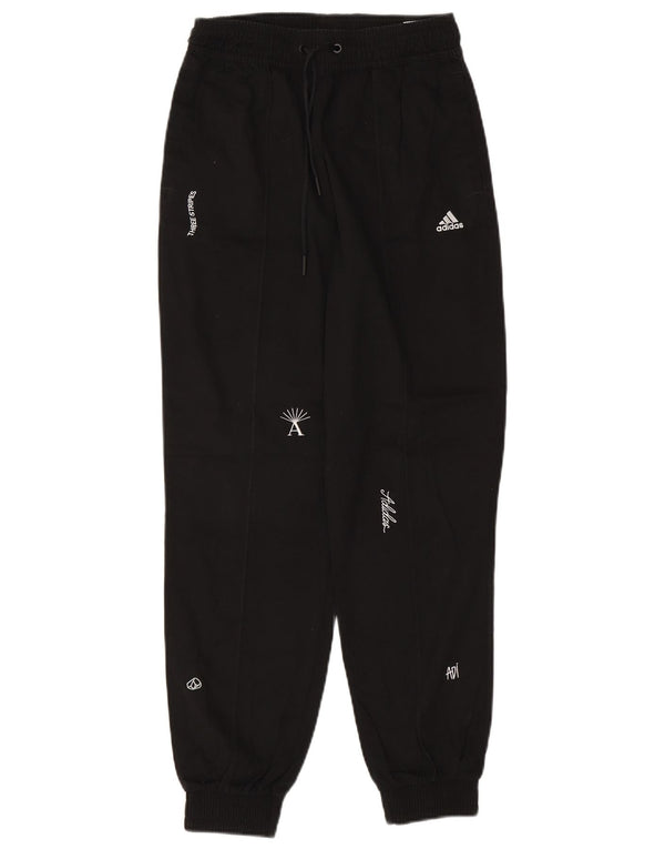 Adidas Womens Graphic Joggers Casual Trousers UK 4/6 XS W25 L28 Black