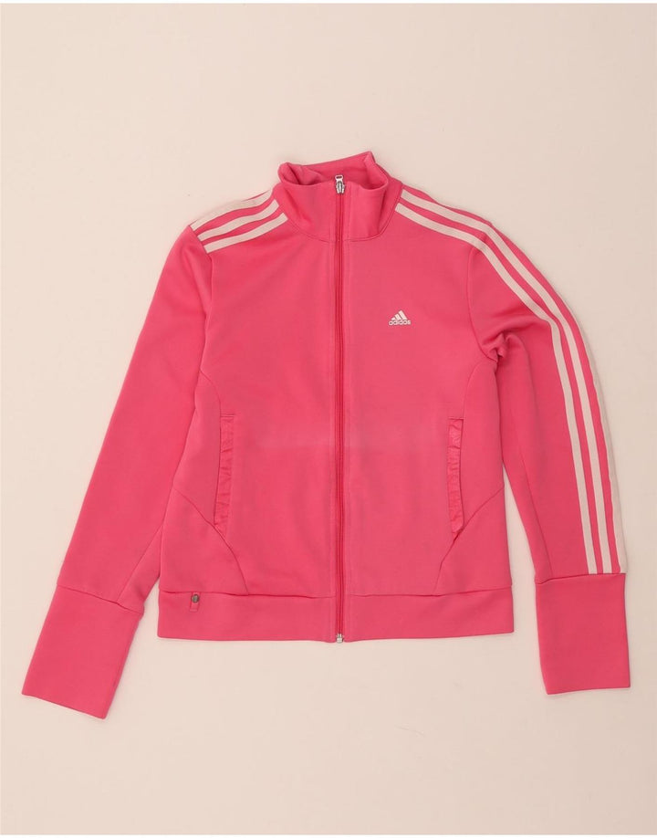 ADIDAS Womens Clima 365 Tracksuit Top Jacket UK 10 Small Pink Polyester