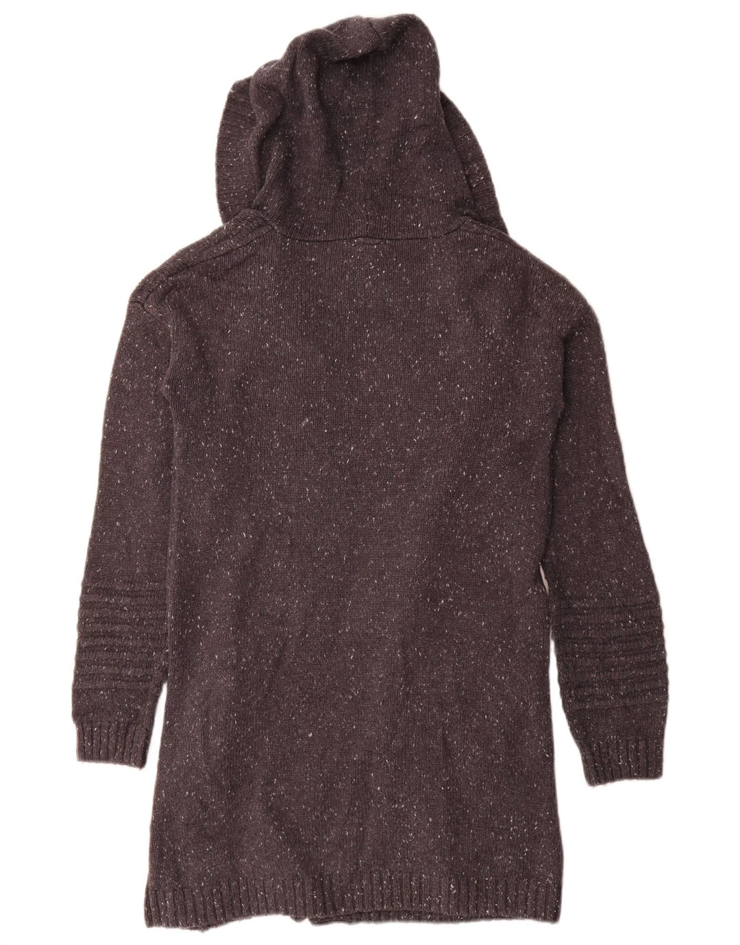 Rip Curl Womens Longline Open Cardigan Sweater UK 14 Medium Grey Flecked