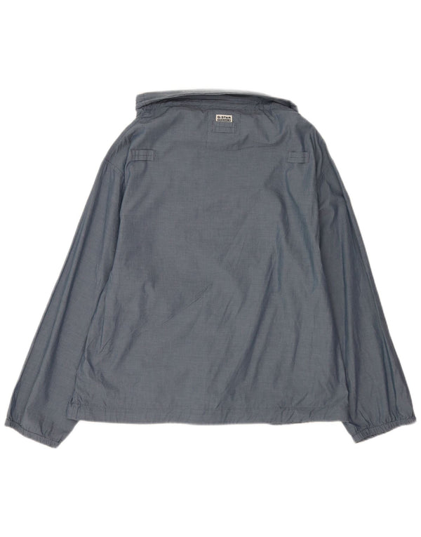 G-Star Womens Oversized Long Sleeve Shirt Blouse UK 10 Small Navy Blue