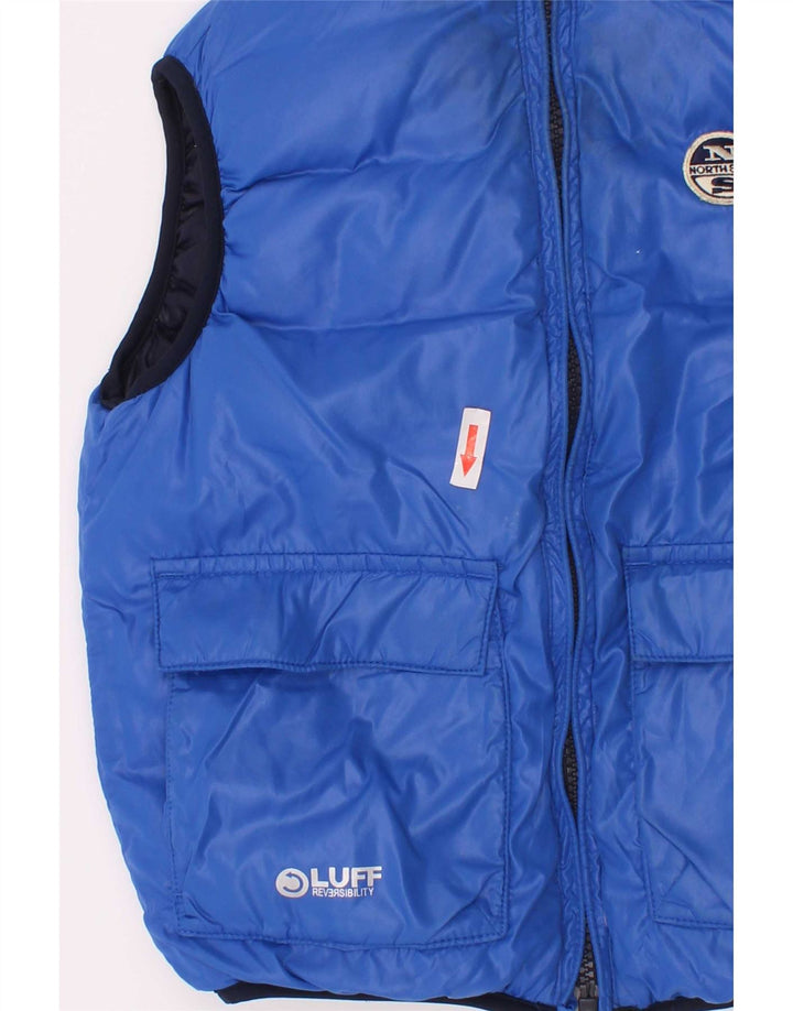 North Sails Boys Reversible Padded Gilet 3-4 Years Navy Blue Polyester