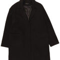 Topshop Womens Open Overcoat UK 10 Small  Black Polyester