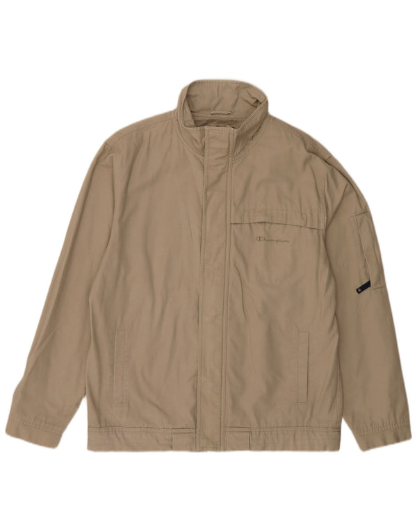 CHAMPION Mens Utility Jacket UK 40 Large Beige Cotton