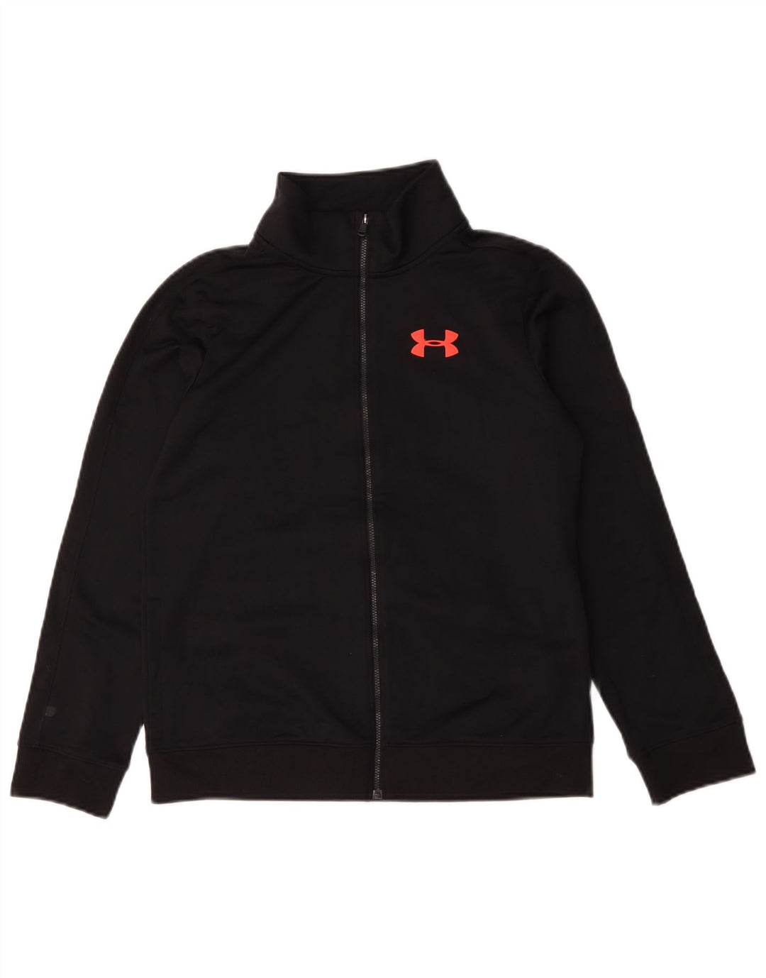 Under Armour Boys Tracksuit Top Jacket 11-12 Years Large Black Polyester
