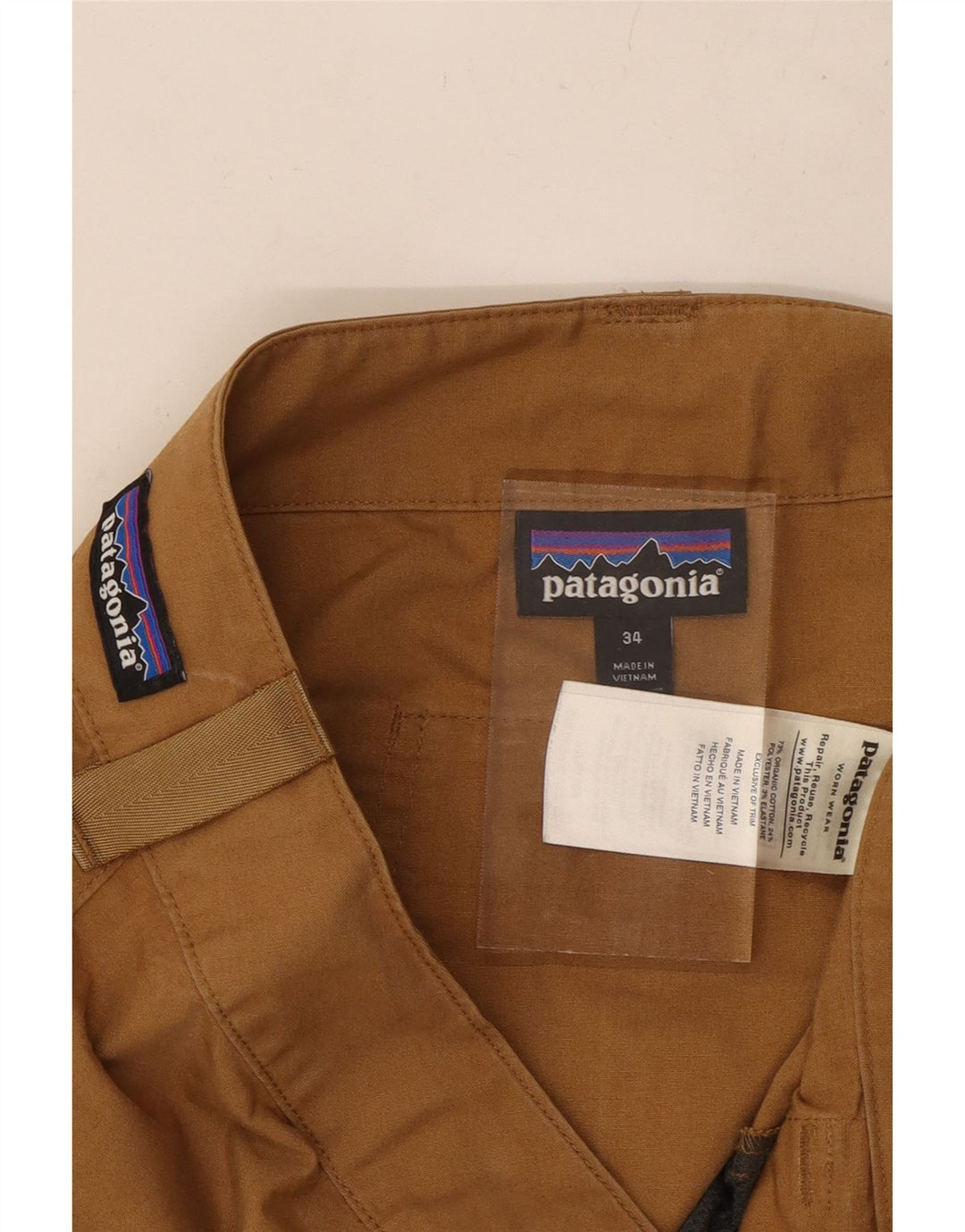 PATAGONIA Mens Straight Casual Trousers W34 L33 Beige Cotton