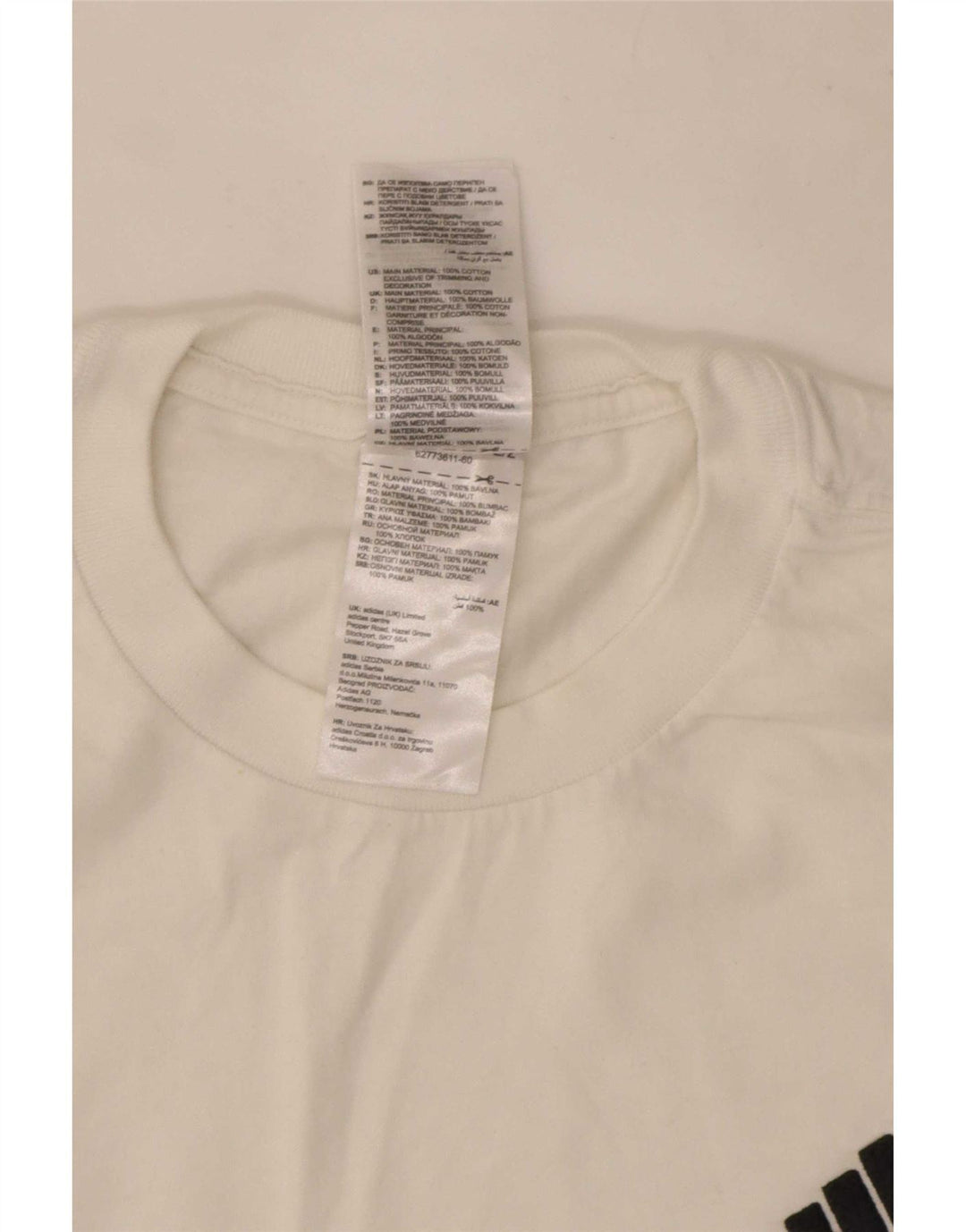 Adidas Mens T-Shirt Top Medium White Cotton