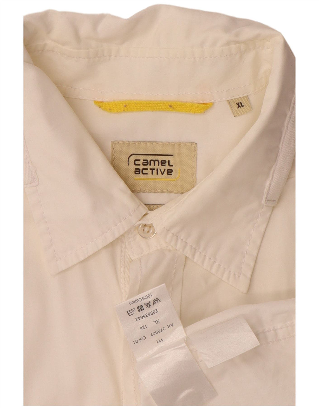 Camel Active Mens Short Sleeve Shirt XL White Cotton