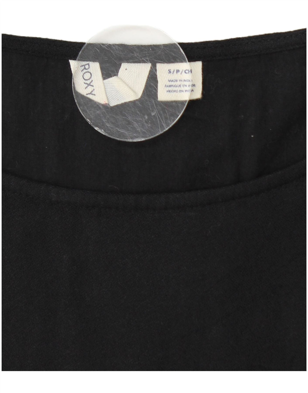 ROXY Womens Long Sleeve A-Line Dress UK 10 Small Black Cotton