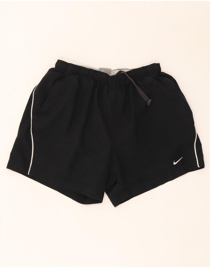 Nike Womens Sport Shorts UK 12 Medium Black Polyester