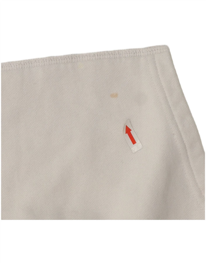 ELLESSE Womens Oversized Hoodie Jumper UK 16 Large  White Cotton