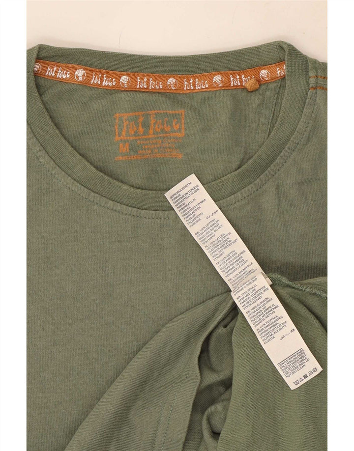 Fat Face Mens Graphic T-Shirt Top Medium Green Cotton