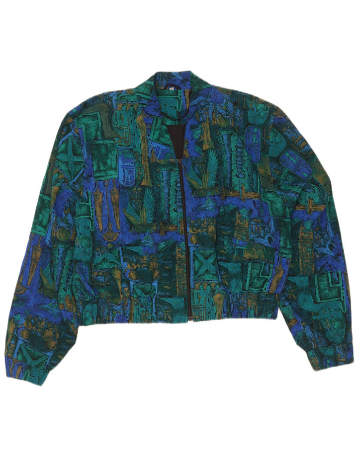 Vintage Womens Oversized Bolero Jacket IT 40 Small Multicoloured Geometric