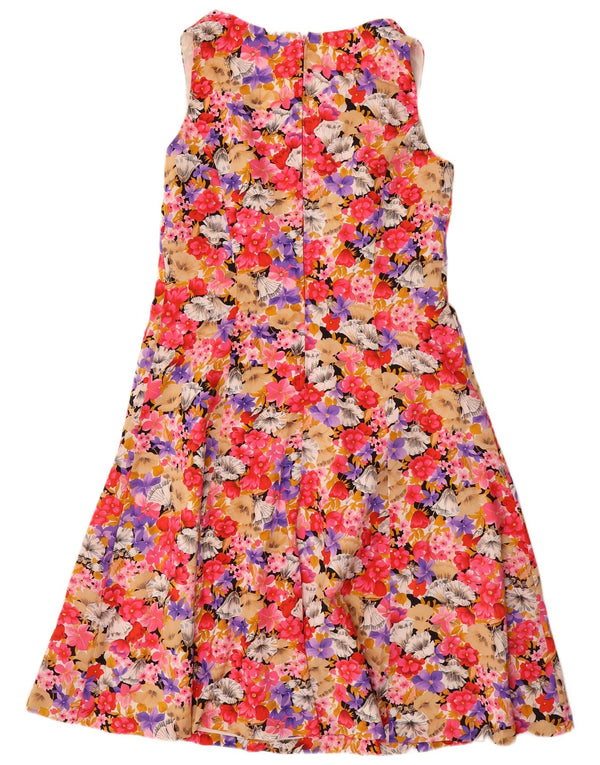 VINTAGE Womens Sleeveless A-Line Dress IT 44 Medium Multicoloured Floral