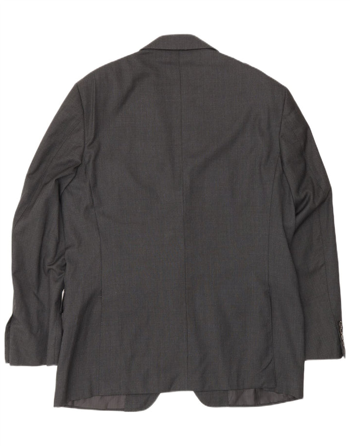 Canali Mens 2 Button Blazer Jacket IT 52 XL Grey Wool