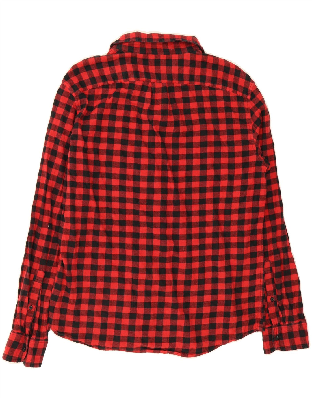 J. CREW Mens Slim Flannel Shirt Large Red Gingham Cotton Vintage J. Crew and Second-Hand J. Crew from Messina Hembry 