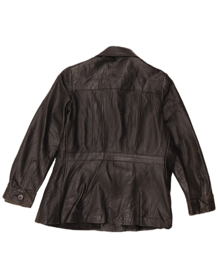 Vintage Womens Leather Jacket UK 14 Medium Black