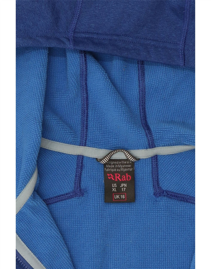 Rab Womens Zip Hoodie Sweater UK 16 Large  Blue Polyester