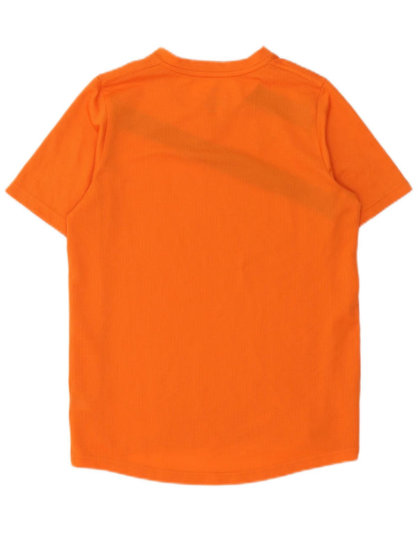 Puma Boys T-Shirt Top 11-12 Years Orange Striped Sports