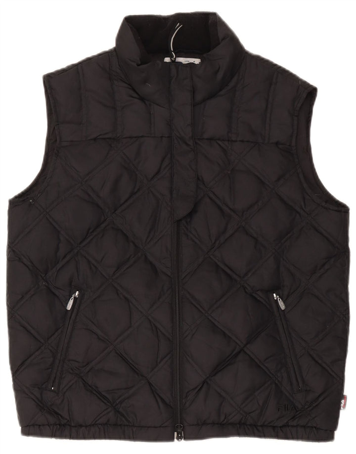 Fila Womens Padded Gilet UK 14 Medium Black Polyester